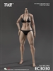 Sporty Girl Muscular Body Large Bust Light Wheat Skin - True 1 Toys 1/6 Scale Body