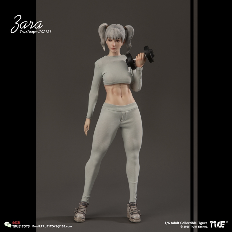 Zara Sporty Girl - Grey Hair Version - True 1 Toys 1/6 Scale Figure