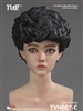 Nini Resin MovableEyes Head Sculpt Short Curly Black Hair Version -  True 1 Toys 1/6 Scale Accessory