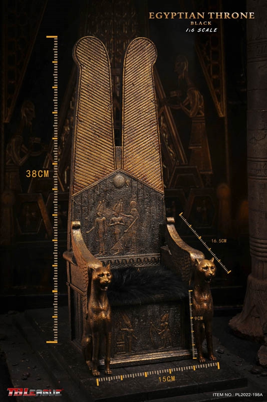 Egyptian Throne - Black - TB League 1/6 Scale Accessory