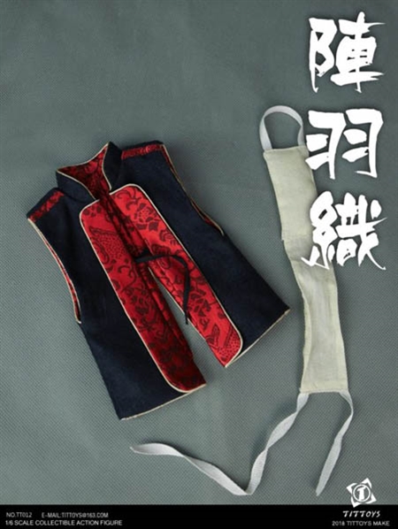 Red Fight Kimono Vest - TIT Toys 1/6 Scale