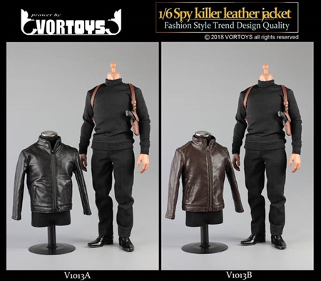 Leather Jacket Set - Two Color Options - Vor Toys 1/6 Scale Accessory