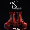 Zipper Boots - in Red - VTS Toys 1/6 Scale