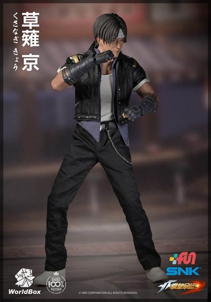 1/6 scale WorldBox KF007 King of Fighters Kyo Kusanagi black leather coat 