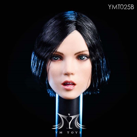 Female Head Sculpt - Black Hair - YM Toys 1/6 Scale Figure