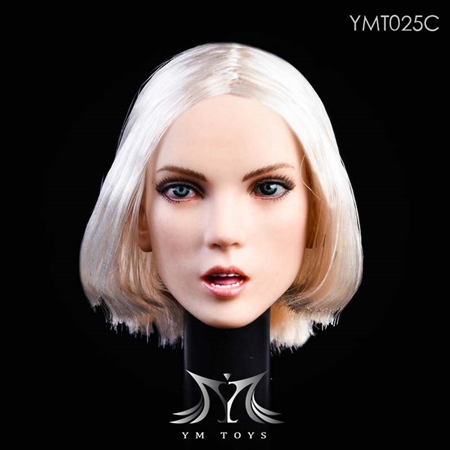 Female Head Sculpt - Blonde Hair - YM Toys 1/6 Scale Figure
