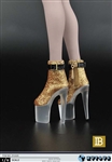 Platform Shoes in Gold - ZY Accessory for 1/6 Figures