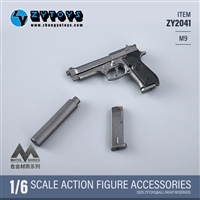 Alloy M9 Pistol - ZY Toys 1/6 Plastic Model Accessory