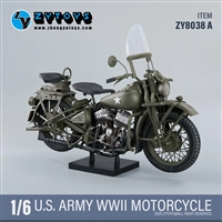 US Army Motorcycle - World War II  - ZY Toys 1/6 Scale Figure