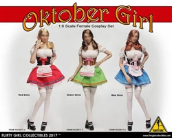 Flirty Girl’s Cosplay Clothing Set - Three Color Options - Flirty Girl 1/6 Scale